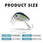 TRUSCEND Crankbaits Fishing Lures Hard Swimbait for Bass Trout Crappie Crank Baits Freshwater and Saltwater