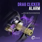 DOVIELLO GKA200 Baitcasting Fishing Reel - 7.1:1 High-Speed Gear Ratio, 20LB Carbon Drag, 5 Magnet Braking System, Low Profile Design - Right Hand Orange Reel Dual spools