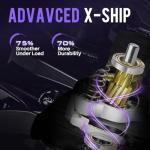 DOVIELLO GKA200 Baitcasting Fishing Reel - 7.1:1 High-Speed Gear Ratio, 20LB Carbon Drag, 5 Magnet Braking System, Low Profile Design - Right Hand Orange Reel Dual spools