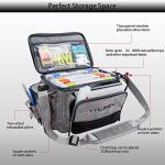 YVLEEN Fishing Tackle Box Bag - Outdoor Large Fishing Tackle Storage Bag - 100% Water-Resistant Polyester Material - Fishing Tackle Bags - Suitable for 3600 Tackle Box