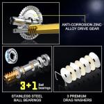 Sougayilang Fishing Rod Combo, 2-Piece Trolling Fishing Reel Combo with 3.8:1 Gear Ratio & 3+1 Bearings, Aluminum Reel Seat for Saltwater/Big Game Fish- 7'0"- Right Handed