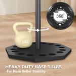 XIGOO Fishing Rod Holder Wood, Holds Up to 16 Rods or Combos, 360° Spinning Fishing Pole Holder for Garage, Fishing Gear Storage Organization, Fishing Accessories, Ideal Fishing Buddy Gift