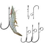 Natufish Live Shrimp Hooks - Shrimp Walker, Steel Fishing Hooks, Ideal for Catfish & Bass in Freshwater & Saltwater