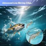 Natufish Live Shrimp Hooks - Shrimp Walker, Steel Fishing Hooks, Ideal for Catfish & Bass in Freshwater & Saltwater