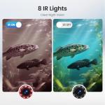 Eyoyo Underwater Fishing Camera 5-Inch: 720P DVR Recording, 8 IR Night Lights, 10000mAh Battery, 66 FT Cable Portable Fish Finder for Ice, Boat, Lake Fishing Outdoor Gear
