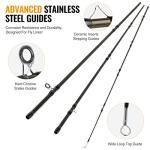 TOPFORT Fly Fishing Rod and Reel Combo Starter Kit, 4 Piece Lightweight Ultra-Portable Graphite Fly Rod Complete Starter Package with Carrier Bag