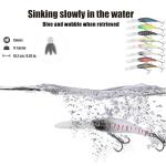 𝗘𝗫𝗔𝗨𝗥𝗔𝗙𝗘𝗟𝗜𝗦 Fishing Gear Fishing Lures Kit Mixed Including Minnow Popper Crank Baits with Hooks for Saltwater Freshwater Trout Bass Salmon Fishing Shallow Deep Diving Flat Side Crankbaits