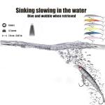 𝗘𝗫𝗔𝗨𝗥𝗔𝗙𝗘𝗟𝗜𝗦 Fishing Gear Fishing Lures Kit Mixed Including Minnow Popper Crank Baits with Hooks for Saltwater Freshwater Trout Bass Salmon Fishing Shallow Deep Diving Flat Side Crankbaits