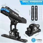 PLUSINNO 2 in 1 Fishing Rod Holders for Boat with Track, Kayak Fishing Rod Holder, Pole Holders for Track Mount / Deck Mount, Fishing Gear with Rod Protective Strap, Kayak Boat Accessories