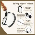 SEASPRO Fly Fishing Landing Net Trout Soft 23.62in Rubber Catch and Release Fish Net with Wooden Handle Frame Magnetic Fly Fish Net