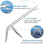 ReeMoo Fish Hook Remover, Premium Stainless Steel Fish Hook Remover Tool - Essential Fishing Pliers, with Strong Jaw Grip and Serrated Teeth, Suitable for All Fishing Environments, 11-1/2 Inches