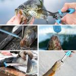 Mossy Oak 6Pcs Fishing Tools Kit- Fishing Plier, Fish Fillet Knife, Fish Lip Gripper, Hook Remover, Digital Fish Scale, Line Snip, Fly Fishing Retractor, with Sheath Lanyard, Fishing Gifts for Men