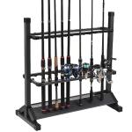 Jorazor Fishing Rod Holders,Fishing Pole Holders,Fishing Rod Rack,24 Slots to Hold Rods & Reel Combo,Lightweight Aluminum Vertical Fish Pole Garage Storage with Wheels (Gray)