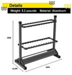 Jorazor Fishing Rod Holders,Fishing Pole Holders,Fishing Rod Rack,24 Slots to Hold Rods & Reel Combo,Lightweight Aluminum Vertical Fish Pole Garage Storage with Wheels (Gray)