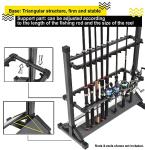 Jorazor Fishing Rod Holders,Fishing Pole Holders,Fishing Rod Rack,24 Slots to Hold Rods & Reel Combo,Lightweight Aluminum Vertical Fish Pole Garage Storage with Wheels (Gray)