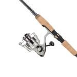 Pflueger 6'6" Trion Spinning Rod and Reel Combo, 2-Piece Graphite Rod, Size Front Drag Reel, Right/Left Handle Position, Lightweight and Corrosion-Resistant, Aluminum Spool, Front Drag System,Silver