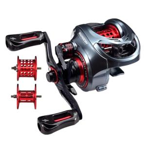 Mansory Baitcaster Reels, BFS Reels 7.3:1 Gear Ratio, 5.15oz Ultra-light Fishing Reels Bait-casting, 11+1 Hybrid Ceramic BB, Double Spools, Carbon Fiber Frame, Heavy Duty, Smooth, Freshwater Saltwater