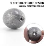 Dr.Fish Egg Sinker Lead Fishing Weights Oval Shaped Catfishing Weights Bank River Freshwater Saltwater Fishing Bass Casting 1oz 20 Pack