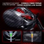 Mansory Baitcaster Reels, BFS Reels 7.3:1 Gear Ratio, 5.15oz Ultra-light Fishing Reels Bait-casting, 11+1 Hybrid Ceramic BB, Double Spools, Carbon Fiber Frame, Heavy Duty, Smooth, Freshwater Saltwater