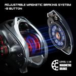 Mansory Baitcaster Reels, BFS Reels 7.3:1 Gear Ratio, 5.15oz Ultra-light Fishing Reels Bait-casting, 11+1 Hybrid Ceramic BB, Double Spools, Carbon Fiber Frame, Heavy Duty, Smooth, Freshwater Saltwater