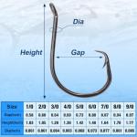 XFISHMAN Circle-Hooks-Fishing-Equipment-Octopus-Hooks-Saltwater-50 Pack #1 –12/0