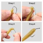 Barbless Fishing Hooks, 120pcs Barbless Trout Carp Hooks Circle Curve Shank Carp Fishing Fly Tying Hooks for Hair Rig Freshwater Saltwater (Size 10)