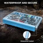 Calamus DryVault Waterproof Tackle Box, Sturdy 3600 Tackle Trays, Fishing Tackle Box Organizer With Removable Dividers, Lure Box and Terminal Tackle Storage