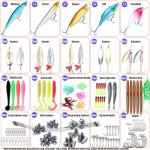 EXAURAFELIS Fishing Gear Fishing Lures All-in-one Tackle Box Minnow Crankbait Spinnerbaits VIB Jigs Hooks Paddle swimbaits Frog Lure Spoon Sinking Lure for Bass Trout Walleye Redfish