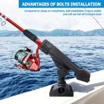 LBW Fishing Rod Holders for Boat Adjustable Kayak Rod Holder Side Deck Mount Rod Holder Boat Fishing Pole Holders 2 Pack