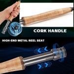 Sougayilang Fly Fishing Rod and Reel Combo, 4-Piece Fly Rod and Aluminum Alloy Reel Complete Starter Package with Rod Bag-Blue-#5