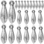 22 Pcs Fishing Weights Sinkers Bank Fishing Lead Sinkers Weights for Saltwater Freshwater Fishing 1 oz, 2 oz, 3 oz, 4 oz, 5 oz