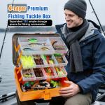 Qvamodo 560PCS Fishing Lures Kit with Large 4-Layer Tackle Box, Complete Freshwater Bass Fishing Gear Set with Pliers, Hooks, Crankbait, Sinkers, Jigs, Weights & More Accessories, Gift for Men