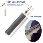 FINOSEAK 48Pcs Drop Shot Weights Set, Slim Pencil Style Lead Fishing Weights Sinkers Kit for Dropshot Rigging 6 Sizes Assorted with Barrel Swivel and Rig Beads