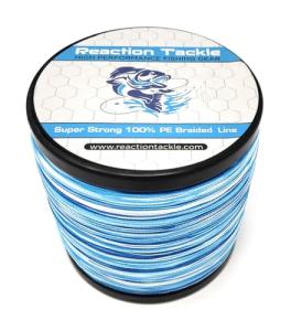 Reaction Tackle Braided Fishing Line Blue Camo 10LB 150yd