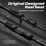 HANDING M1 Trout Fishing Rod 6' Light Spinning Rod 2-Piece with Moderate Fast Action Fuji Guide Rings for Trout Crappie Yellow Perch Panfish