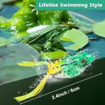 5 PCS Topwater Frog Lures Soft Silicone Fishing Lures Kit - Realistic Design Frog Swimbait with Weedless Hooks and Portable Box, Suitable for Freshwater and Saltwater Bass Fishing
