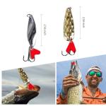 33 Pcs Fishing Lures Kit for Freshwater Bait Tackle Kit for Bass Trout Salmon Fishing Accessories Tackle Box Including Spoon Lures Soft Plastic Worms