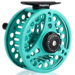 Sougayilang Fly Fishing Reel, Die Cast Aluminum Fly Reel, 5/6, 7/8, Weight Saltwater Fly Reels-Turquoisee #5