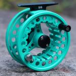 Sougayilang Fly Fishing Reel, Die Cast Aluminum Fly Reel, 5/6, 7/8, Weight Saltwater Fly Reels-Turquoisee #5
