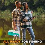 TCMBY 3 Layers Tackle Box with Tackle Included, 321Pcs Fishing Lures Kit Contains Pliers, Crankbait, Hooks, Weights & Accessories, Fishing Gear Bait Lure Gifts for Men Bass Freshwater (Green)