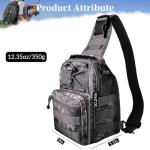 Fishing Backpack Fishing Tackle Storage Bag Fishing Gear with Rod Holder Small Sling Backpack for Outdoor Fish,Hiking,Travel,Hunting (E-Camouflage Black)