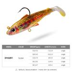 Fishing Soft Plastic Lures - Pre-Rigged Soft Fishing Lures - Great Action Swimbaits with Spinner - Fishing Gear for Bass Trout Walleye, Crappie Fishing Jigs Bait 5pcs/Set