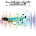 Top Water Bass Fishing Lures - Floating Baits with 360° Rotating Tail for Freshwater & Saltwater