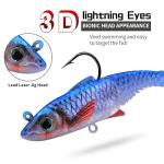 Fishing Soft Plastic Lures - Pre-Rigged Soft Fishing Lures - Great Action Swimbaits with Spinner - Fishing Gear for Bass Trout Walleye, Crappie Fishing Jigs Bait 5pcs/Set