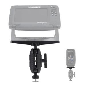 HITORHIKE Kayak Fish Finder Mount Fit Most of Kayak Track Mounts with Ball Base 2 High-Strength Universal Plates Holds up to 9" Electronics Compatible with Garmin Lowrance Humminbird