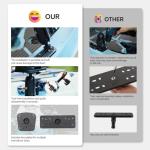 HITORHIKE Kayak Fish Finder Mount Fit Most of Kayak Track Mounts with Ball Base 2 High-Strength Universal Plates Holds up to 9" Electronics Compatible with Garmin Lowrance Humminbird