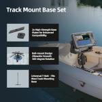 HITORHIKE Kayak Fish Finder Mount Fit Most of Kayak Track Mounts with Ball Base 2 High-Strength Universal Plates Holds up to 9" Electronics Compatible with Garmin Lowrance Humminbird