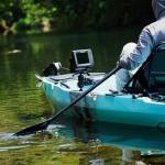 HITORHIKE Kayak Fish Finder Mount Fit Most of Kayak Track Mounts with Ball Base 2 High-Strength Universal Plates Holds up to 9" Electronics Compatible with Garmin Lowrance Humminbird