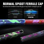 Sougayilang Fishing Rod Combo, 2-Piece Graphite & Fiberglass Spinning Rod with Anti-Reverse Spinning Fishing Reel (2Pack)