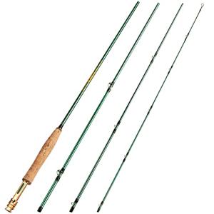 Sougayilang Fly Fishing Rod 4-Piece 9-Feet Lightweight Ultra Portable Fly Fishing Pole for Trout Salmon Sunfish Outfit Travel Fishing-SG4905-Green